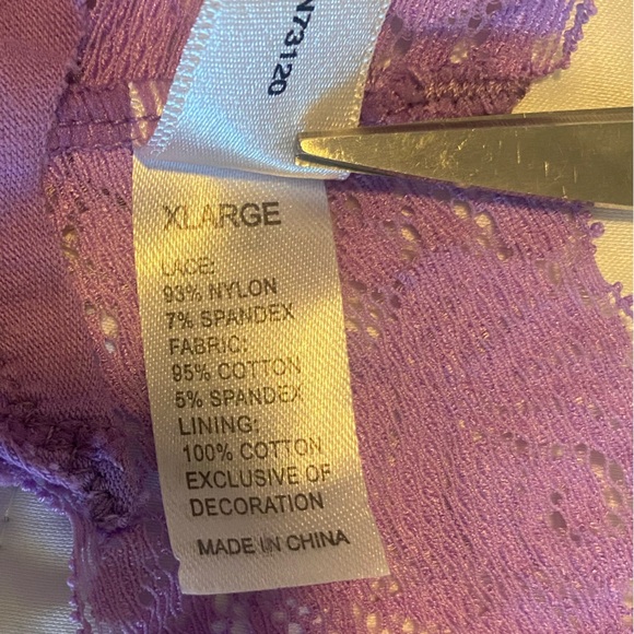 Frederick's of Hollywood Purple Lace Thong - Picture 4 of 5